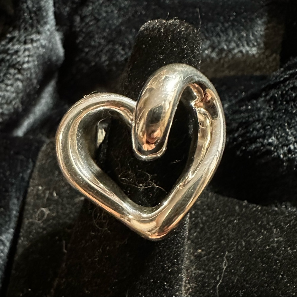 925 Sterling Electroform Heart Ring New